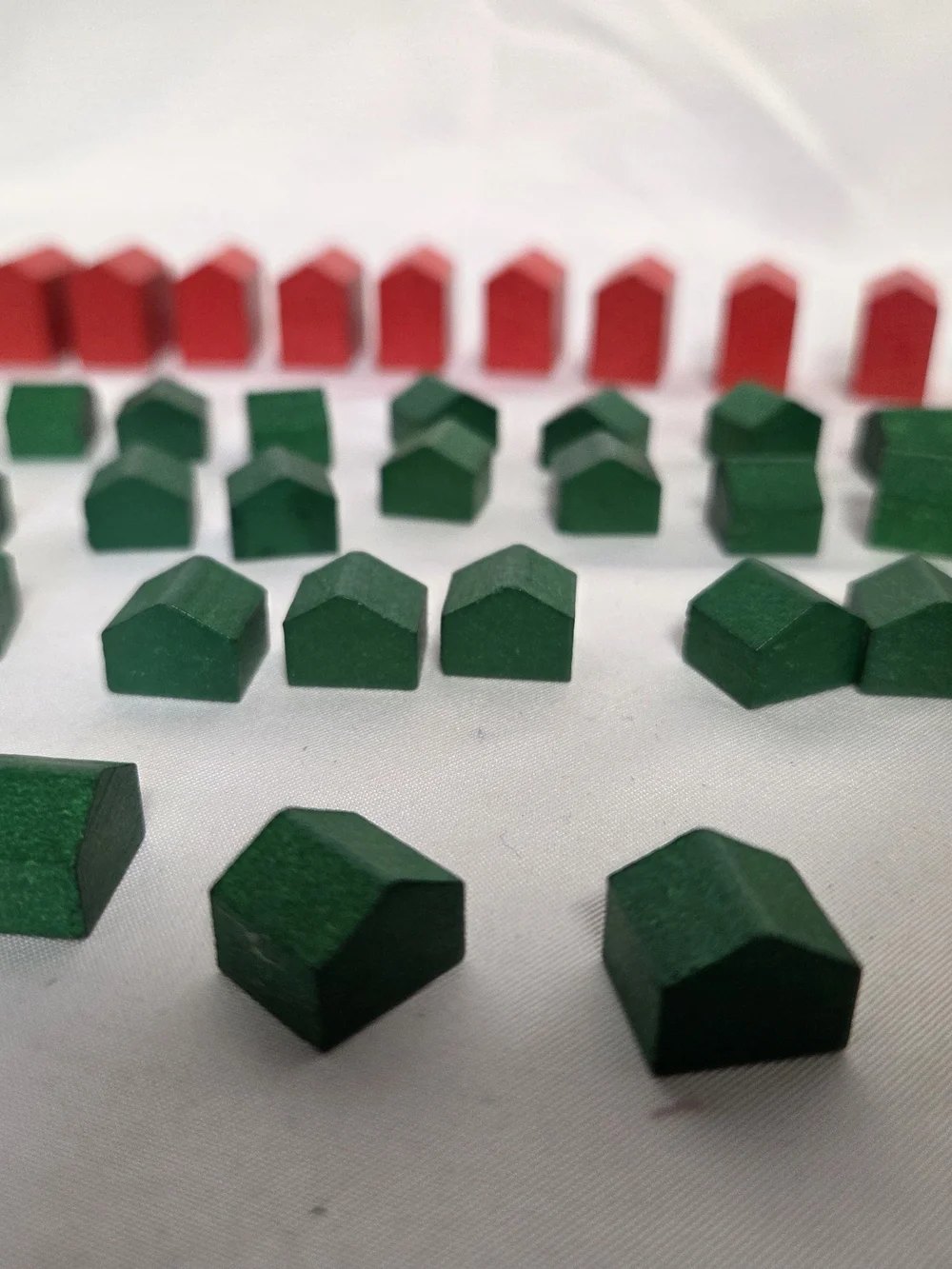 Monopoly Deluxe Edition Replacement Wood 12 Hotels & 33 Houses
